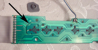 Contact PCB with new contact glued in place